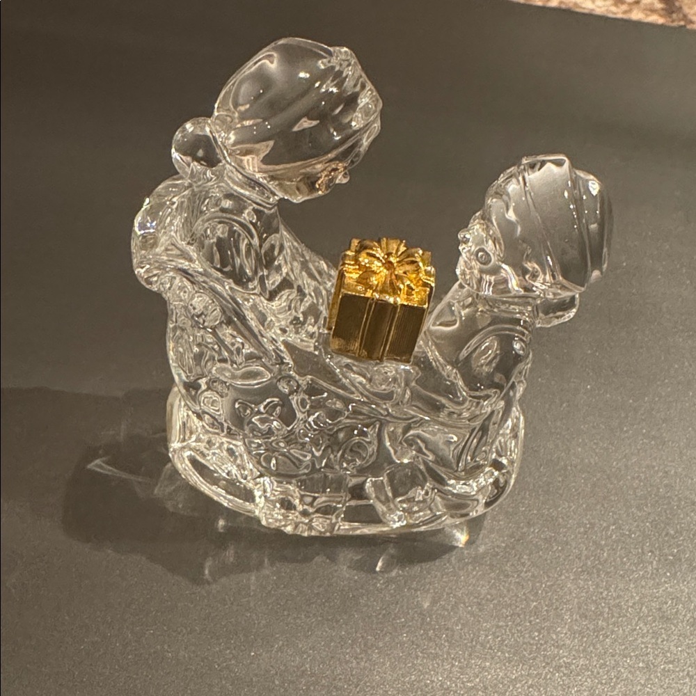 Marquis Waterford Crystal “Elves Packing the Sleigh” Figurine